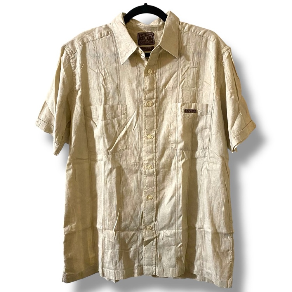 3/$18 Lucky Brand Dungarees Vintage Y2K Button Down Short Sleeve Shirt Large
